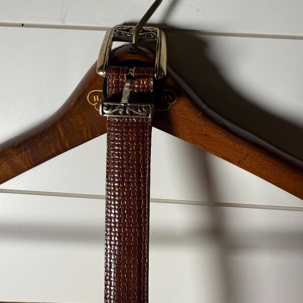 Talbots Genuine Leather Belt Brown Sz Small